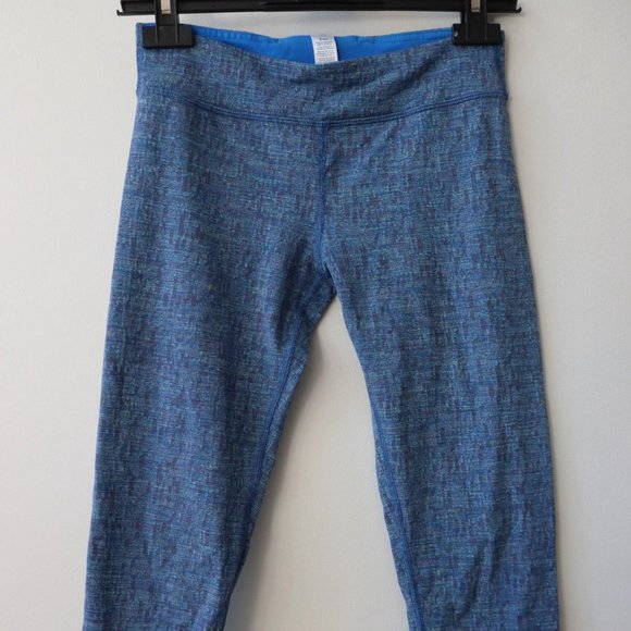 Ivivva by Lululemon blue rhythmic crop leggings - Picture 2 of 4